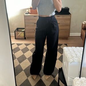 Abercrombie & Fitch Sloane Black Wide-Leg Trousers